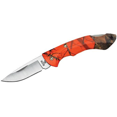 Nano Bantam - 1 7-8" Plain Satin Blade, Mossy Oak Blaze Handle, Boxed