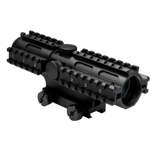 Tactical 3-Rail Sighting System - 4x32-Mil-Dot-Blue-Weaver Mount