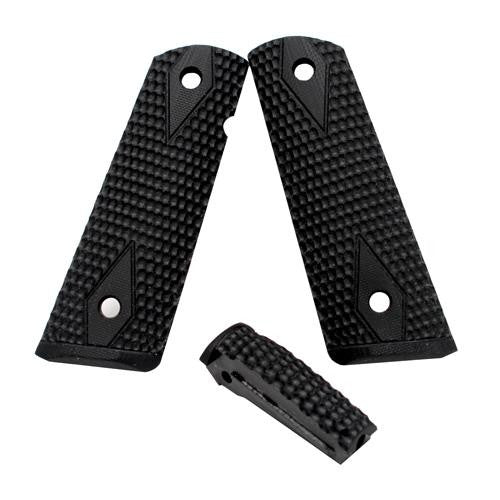 Colt, 1911 Government Magrip Kit - G-10 Piranha Arched Mainspring, Solid Black