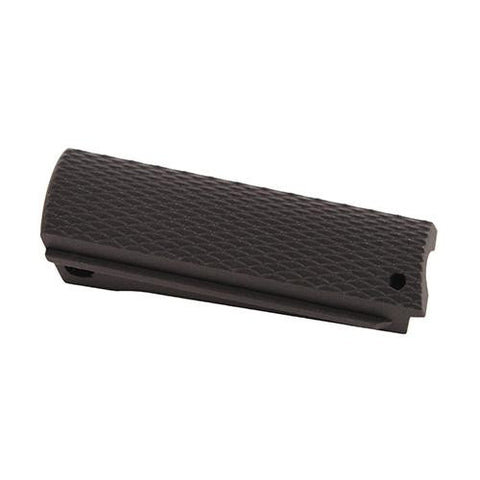 Colt, 1911 Government Mainspring Housing - Aluminum Checkered Flat Matte Black Anodized