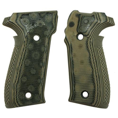 Sig P226 Grips - Checkered G-10 G-Mascus Green