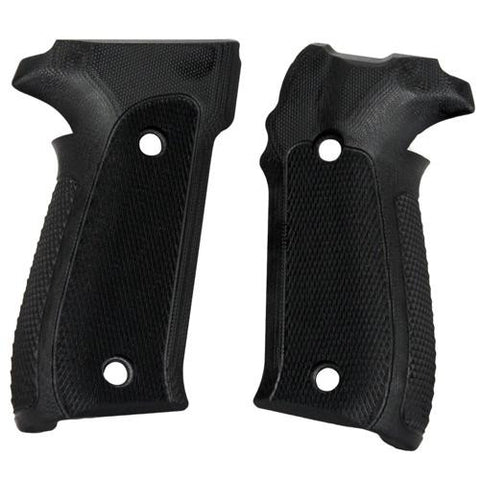 Sig P226 Grips - Checkered G-10 Solid Black