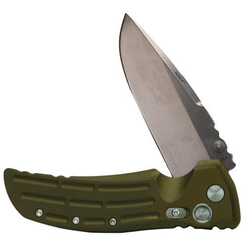 EX01 Folding 4" Drop Point Blade Tumble Finish Matte Olive Drab Green