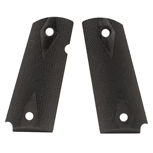 Colt & 1911 Officer's Grips - Checkered G-10 Solid Black