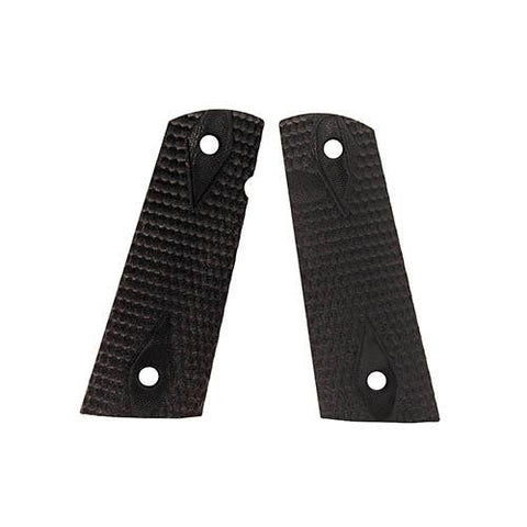 Colt & 1911 Government S&A Mag Well Grips - Piranha G-10 Solid Black