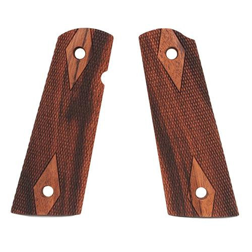 Colt & 1911 Government S&A Mag Well Grips - Goncalo Alves, Checkered