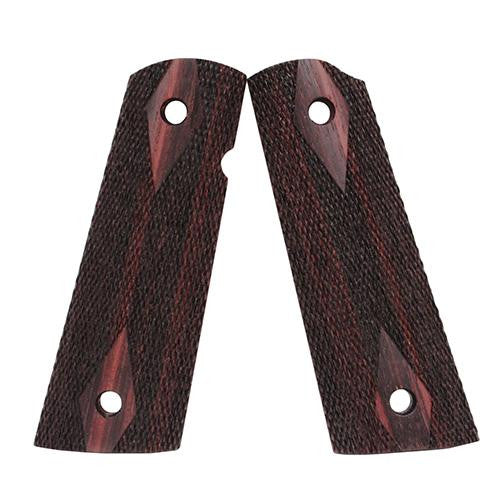 Colt & 1911 Government S&A Mag Well Grips - Rosewood, Checkered