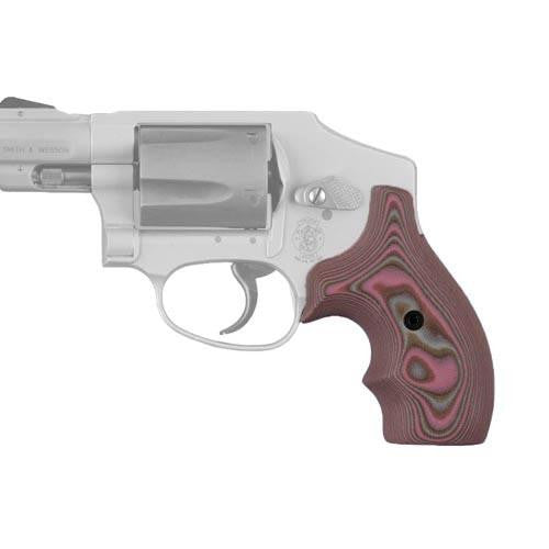 S&W J Frame Round Butt Grip - Bantam G-10 G-Mascus Pink Lava