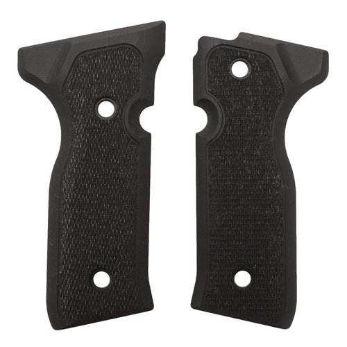 Beretta Cougar 8000+ Grips - Checkered G-10 Solid Black