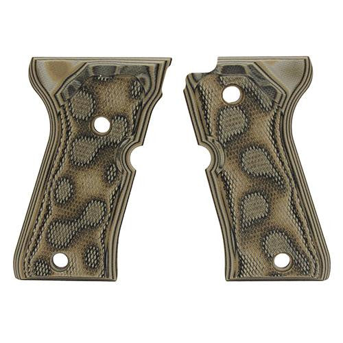 Beretta 92 Compact Grips - Checkered G-10 G-Mascus Green