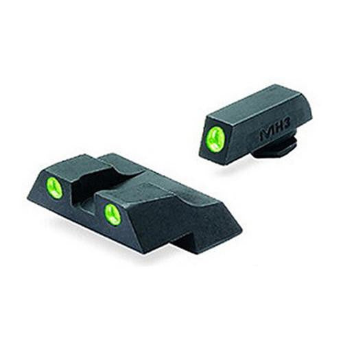 Glock - Tru-Dot Sights - G26 & 27 Green-Green Fixed Set