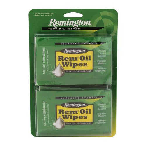 Rem Oil Wipes (12 Count) 6" X 8" wipes