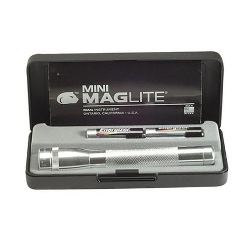 Mini-Mag Flashlight - AA Presentation Box, Silver