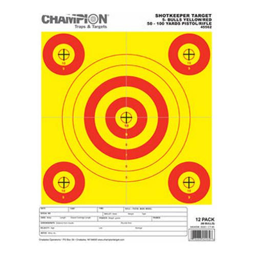 Shotkeeper 5 Bulls (Per 12) - Bright Yellow-Red