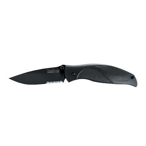 Tactical Folder - Blackout, Partially Serrated